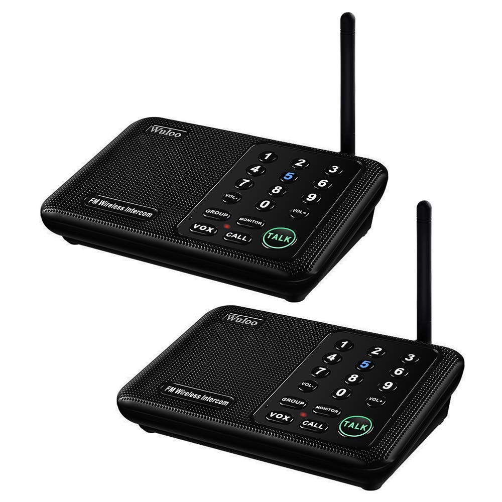 Wuloo 1 Mile Long Range Wireless Intercom System for Home House Business Offices Room to Room Communicate