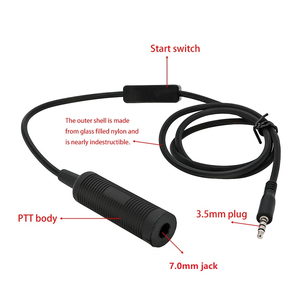 Tactical Headset Adapter Phone Plug 3.5 Mm Mini Phone PTT for COMTAC / SORDIN Headset MP3 Music Adapter Apple Samsung HTC Etc