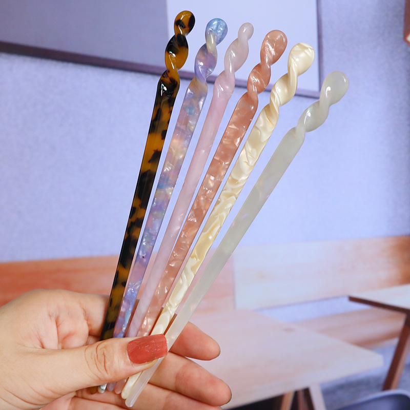  Chinese Style Hair Sticks Vintage Acetate Chopstick Women Hairpins Hair Clips Pins Wedding Hair Jewelry Hair Accessories