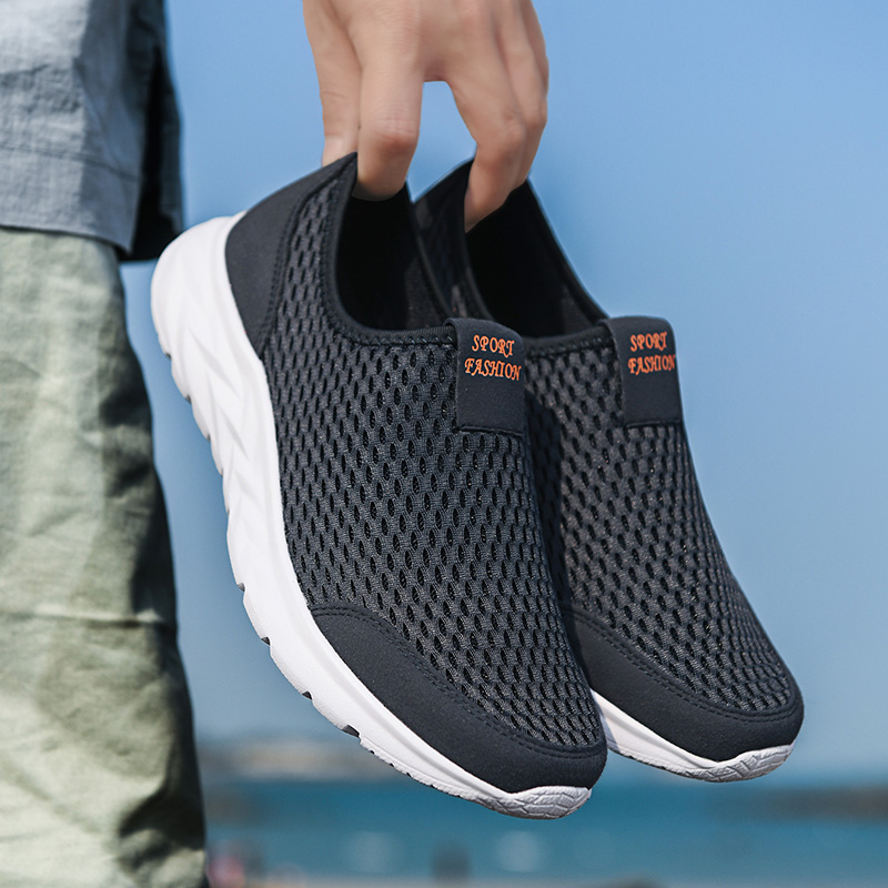  Summer Men's Loafers Lightweight Walking Mesh Breathable Summer Comfortable Casual Shoes Couple Sneakers Zapatillas Hombre