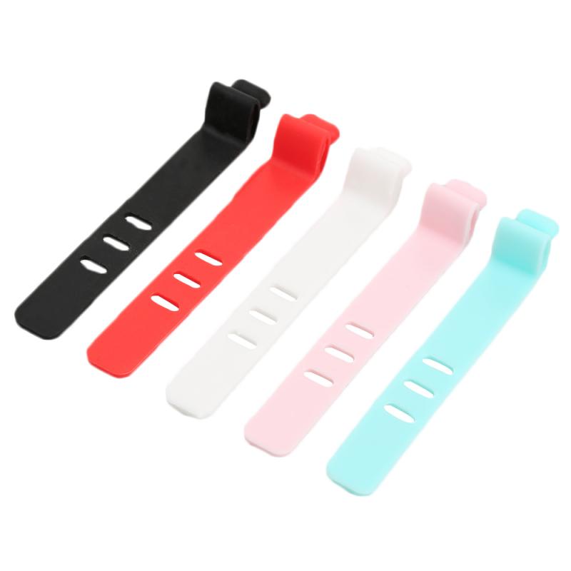 USB Charging Cable Organizer Earphone Line Finishing Buckle Silicone Clamp Anti-lost Data Cable Winder Mobile Phone Accessories