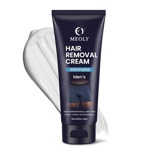 Intimate Hair Removal Cream for Men: Effective Painless Flawless Depilatory Cream for arms legs chest and Bikini Area - Suitable for All Skin Types 4.2 fl.oz