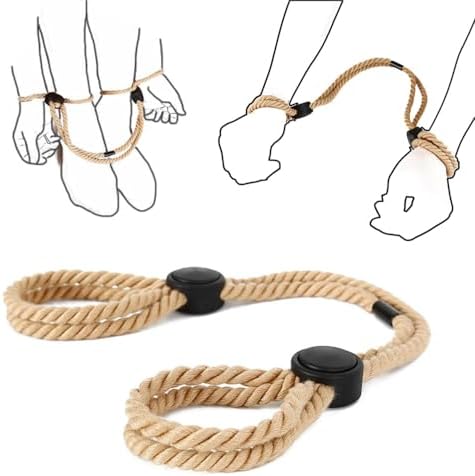 BDSM Sex Restraints Adjustable Bondage Rope,Adult Restraint Sex Rope BDSM Rope Sexy Handcuffs Leg Straps Slave Bondage for SM Beginner for Couple Bed Game Play