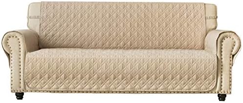 Ameritex Couch Sofa Slipcover 100% Waterproof Nonslip Quilted Furniture Protector Slipcover for Dogs, Children, Pets Sofa Slipcover Machine Washable (Beige, 78")