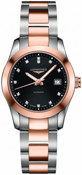 Longines Conquest Classic Black & Diamond Dial Women’s Luxury Watch L2.285.5.58.7